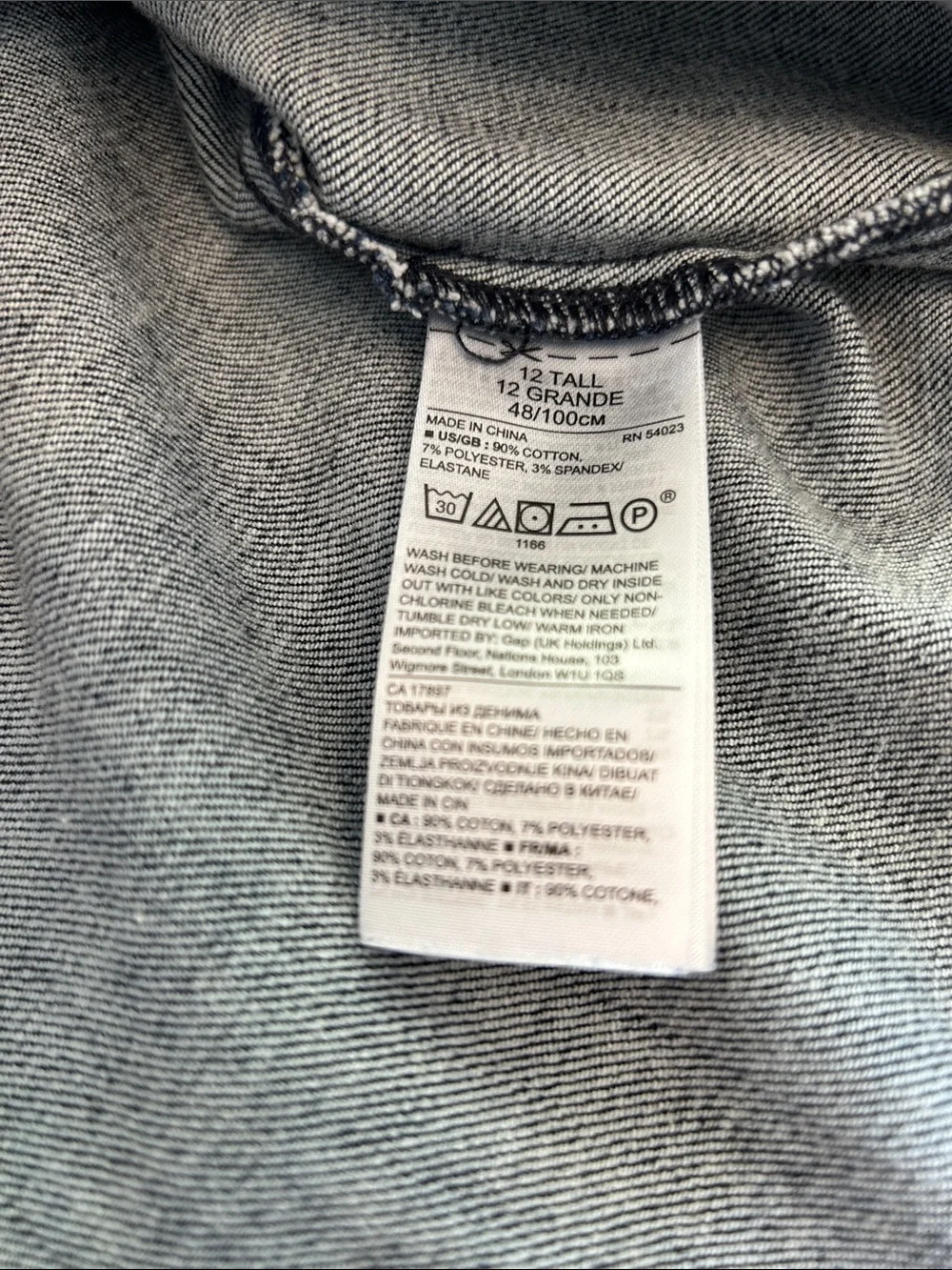 Banana Republic Dark Blue Denim Sheath Dress with Notch Neck 12T - Picture 8 of 8